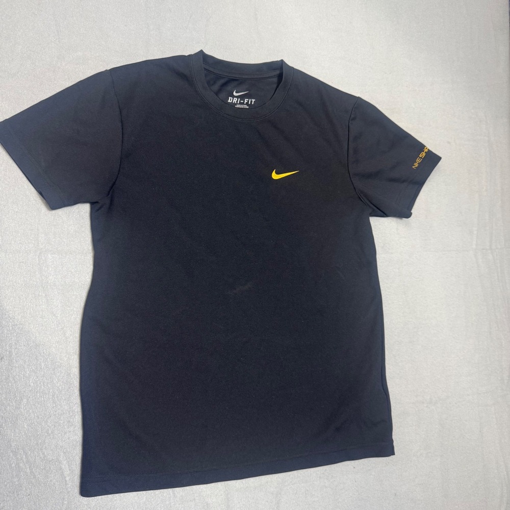 Nike Shaido ShaDo Dri-Fit Mens Shirt M Black Yellow Kanji Graphic 529397-010